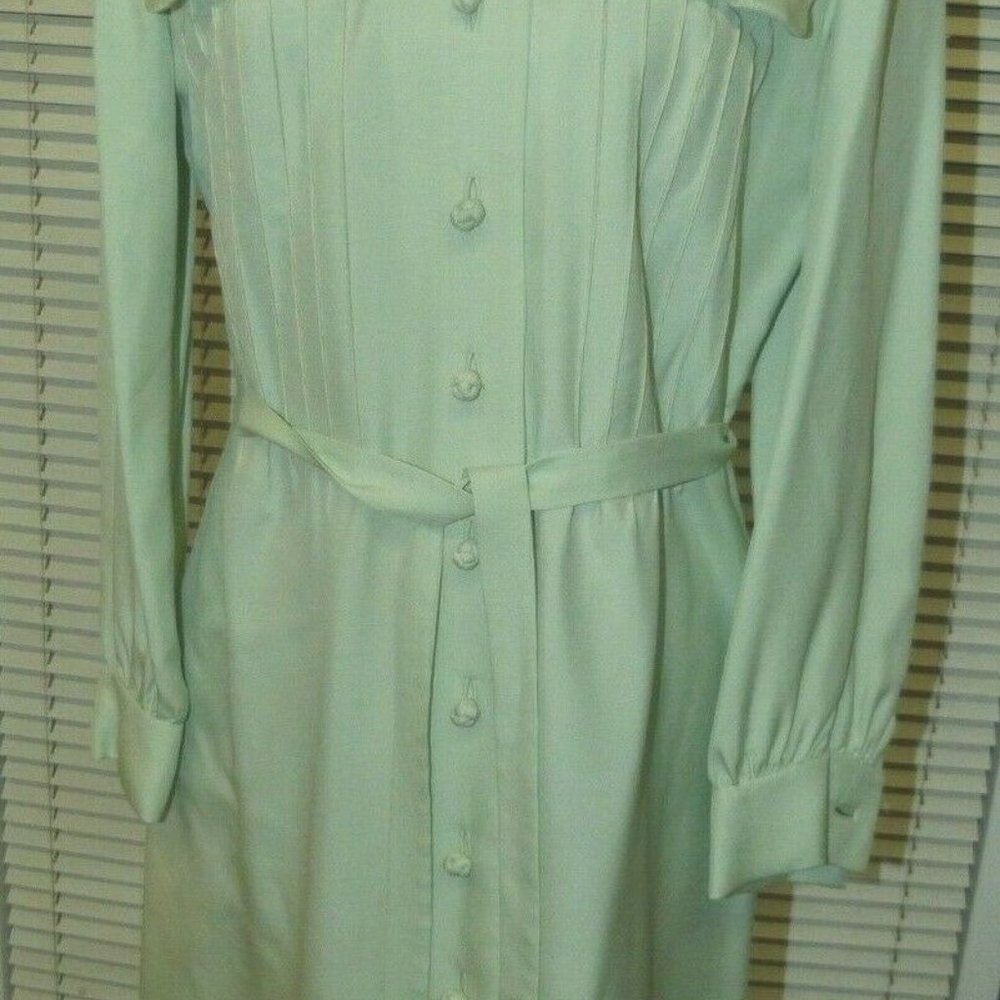 Vintage CASI Seafoam Green Pure Silk Women's Shirt